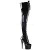 Pleaser - ADORE3023 Plateau Overknee Laarzen - Paaldans schoenen - Zwart Product image